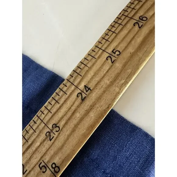 Rachel Zoe XL Women Button Up Shirt Blue 100% Linen Long Sleeve E0 - Picture 6 of 8